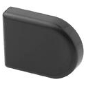 Zawias do drzwi szklanych-zaślepka puszki, w formie-D, czarny