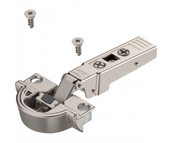 CLIP top BLUMOTION zawias do ram alumin. 95°, Drzwi nakładane, puszka: na wkręty, niklowany