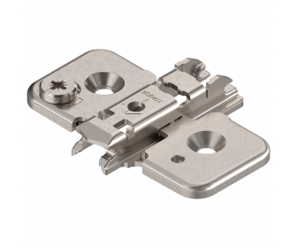 CLIP prowadnik, krzyżakowy, 0 mm, Stal, Wkręty, RW:     mimośród+niklowany*P/U: 500