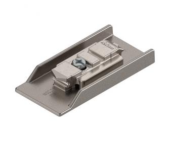 CLIP CRISTALLO-prowadnik, do naklejania, prosty, Cynk, RW:     2-częściowy+piaskowo-złota+mat. nikl.*P/U: 25/125