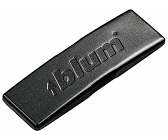 zaślepka zawiasu, Tłoczona (blum), czarny, 4szt