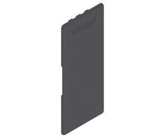 LEGRABOX Zaślepka, za korpusem, lewy, prawy, wysokość M/C/F/K, prostokątna, symetr., pogłębiony (blum)+antracyt mat*P/U: 1000