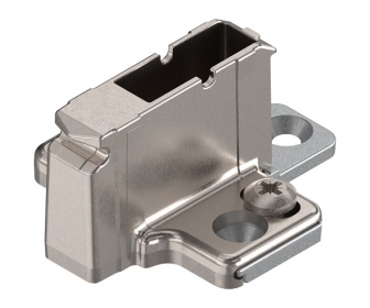 CLIP prowadnik, krzyżakowy, 18 mm, Cynk, Wkręty, RW: 2-częściowy, niklowany