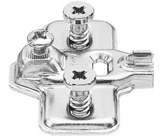 MODUL prowadnik, krzyżakowy, 0 mm, Stal, zamontowane wkręty, RW: otwór podłużny, niklowany