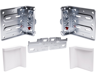 wyprz... Zestaw (1kpl.) Zawieszka LIBRA H11 do szafek dolnych, ocynkowana. z białymi zaslepkami