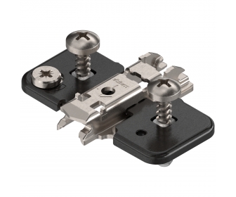 CLIP prowadnik, krzyżakowy, 0 mm, Stal, EXPANDO, RW: mimośród, czarny