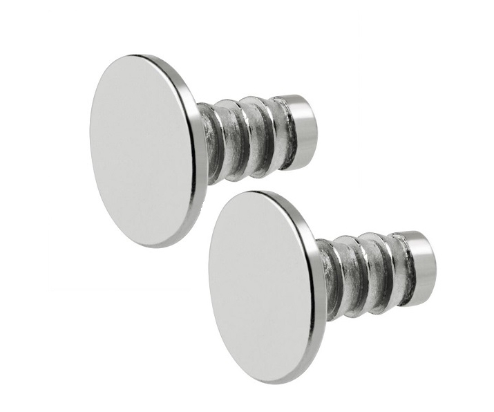 Płytka magnetyczna TIP-ON  do drzwi, na wcisk, niklowany, 2 sztuki