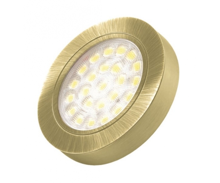 DESIGN LIGHT OVAL-2W-ZL-DY-40K-01 LED Z DYSTANSEM 12VDC ZŁOTY 2mb przewód mini amp