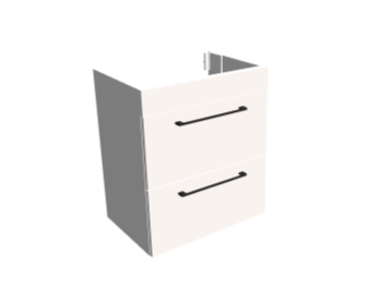 Szafka pod umywalkę podwieszana z dwiema szufladami i blendą