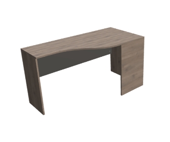 Biurko z wycięciem w kształcie splajnu