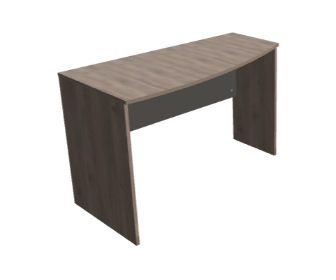 Biurko z zaokrąglonym przodem