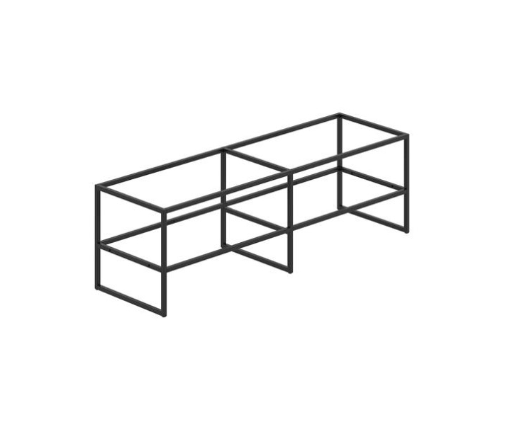 WYPRZEDAŻ GAMET SR21-1500-L2 Stelaż stolika RTV 450x1500x450[mm], czarny strukturalny