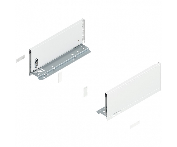 Bok szuflady LEGRABOX, wys. K (128,5 mm), dł. 300 mm, lewy/prawy, jedwabiście biały mat.