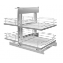 Kosz MAGIC prestige supreme białe dno 800 efekt aluminium