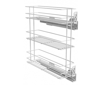 Kosz cargo 150 trzypoziomowy STANDARD PRO, mocowanie boczne, prawy, P1 biały, NOMET W-2334M-150P.P1