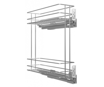 Kosz cargo 150 dwupoziomowy STANDARD PRO, mocowanie boczne, prawy, G2 chrom, NOMET W-2333M-150P.G2