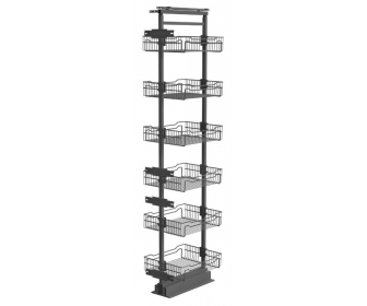 Kosz cargo maxi 400 PRESTIGE, 6 półek, P68 antracyt, NOMET W-5600-400.P68