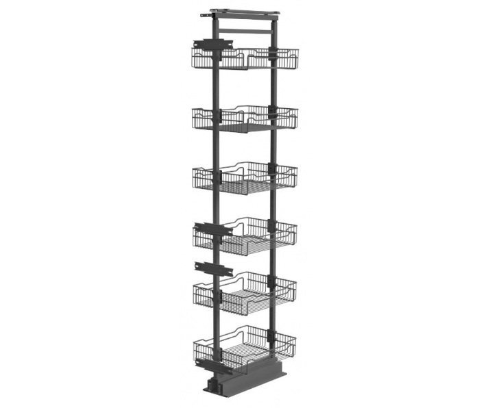 Kosz cargo maxi 400 PRESTIGE, 6 półek, P68 antracyt, NOMET W-5600-400.P68