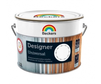 Beckers Emalia do drewna i metalu white 2,5L