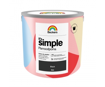 BECKERS IT S SIMPLE BLACK 2,5L plamoodporna farba do ścian i sufitów