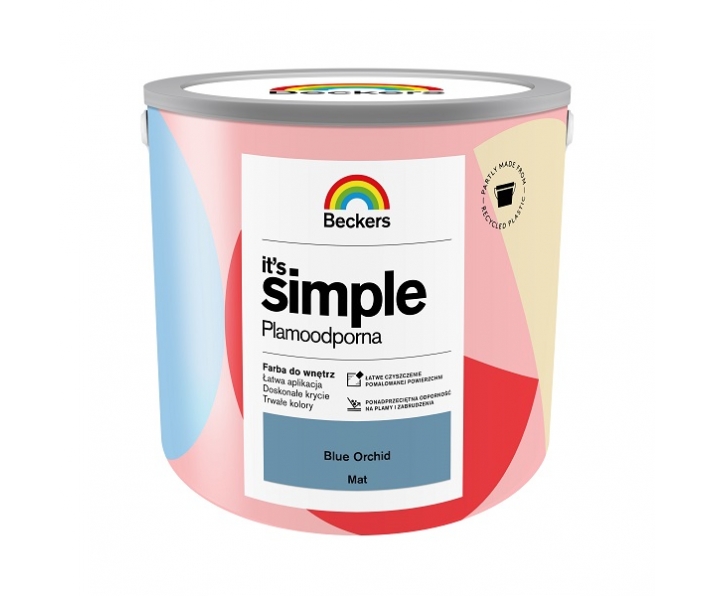 BECKERS IT S SIMPLE BLUE ORCHID 2,5L plamoodporna farba do ścian i sufitów