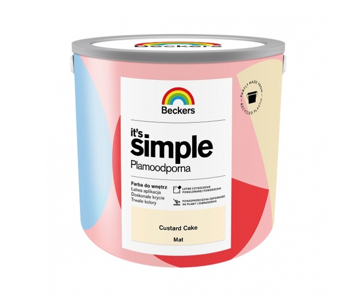 BECKERS IT S SIMPLE CUSTARD CAKE 2,5L plamoodporna farba do ścian i sufitów
