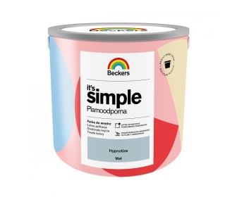 BECKERS IT S SIMPLE HYPNOTIZE 2,5L plamoodporna szara farba polecana do malowania ścian i sufitów