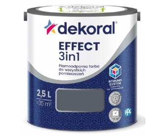 PPG DEKORAL EFFECT GRAFITOWY 2,5L Plamoodporna farba lateksowa o matowym wykończeniu