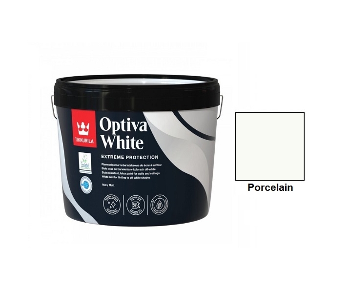 Tikkurila Optiva White 9L kolor Porcelain