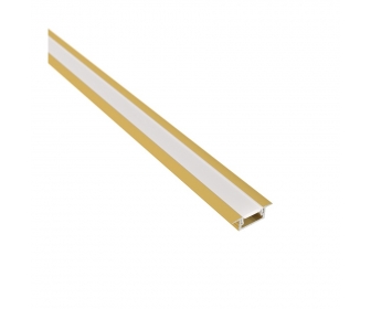 PROFIL INLINE MINI XL LED 2M, ZŁOTY, WPUSZCZANY, MLECZNA OSŁONKA, WCISKANA