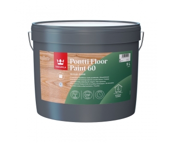 TIKKURILA Pontti Floor Paint 60 baza A 9L półpołysk, kryjąca farba do podłóg drewnianych